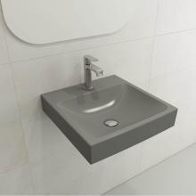 BOCCHI 1076-006-0126 - Scala Arch Wall-Mounted Sink Fireclay 19 in. 1-Hole in Matte Gray