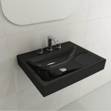 BOCCHI 1077-005-0127 - Scala Arch Wall-Mounted Sink Fireclay 23.75 in. 3-Hole in Black