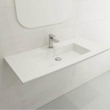 BOCCHI 1105-001-0126 - Ravenna Wall-Mounted Sink Fireclay 40.5 in. 1-Hole with Overflow in White