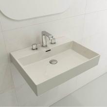 BOCCHI 1376-014-0127 - Milano Wall-Mounted Sink Fireclay 24 in. 3-Hole with Overflow in Biscuit