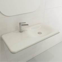 BOCCHI 1490-014-0126 - Fenice Wall-Mounted Sink Fireclay 35.5 in. 1-Hole in Biscuit