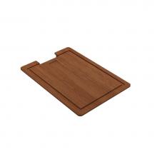 BOCCHI 2320 0001 - Wooden Cutting Board for Workstation Sinks w/ handle - Sapele Mahogany Wood