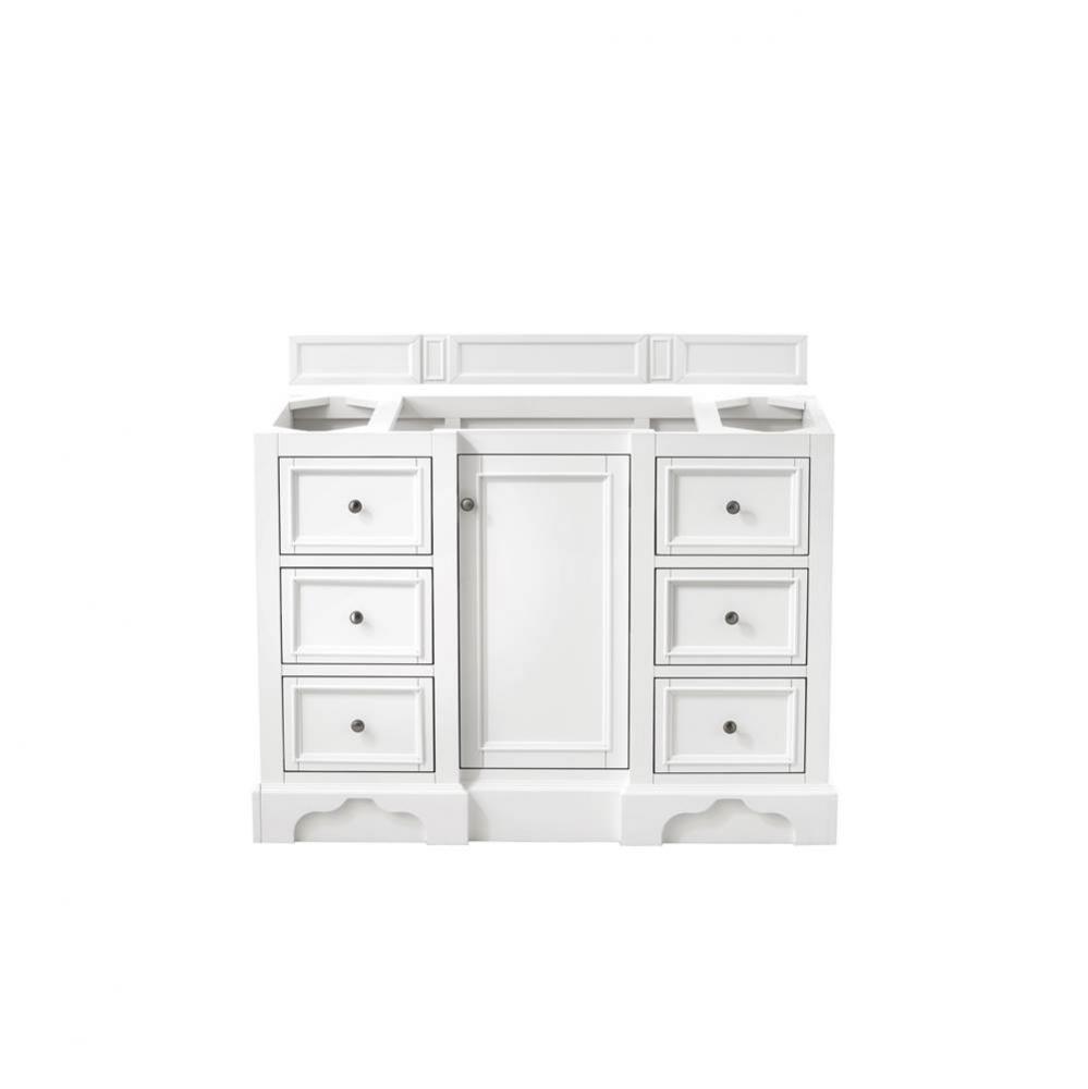 De Soto 48&apos;&apos; Single Vanity Cabinet, Bright White