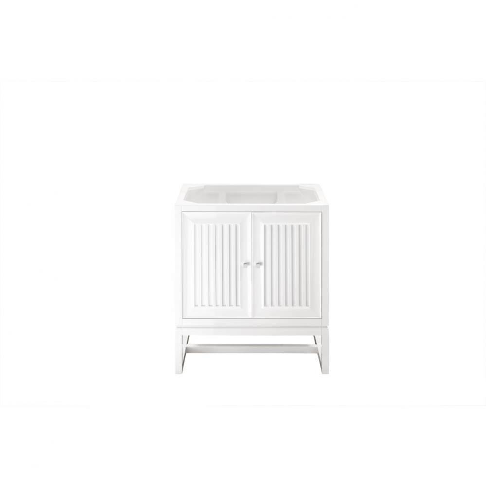 Athens 30&apos;&apos; Single Vanity Cabinet, Glossy White