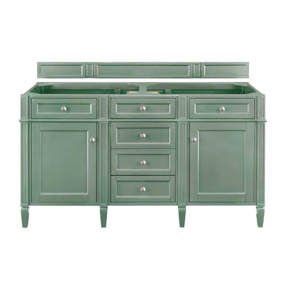 Brittany 60&apos;&apos; Double Vanity Cabinet, Smokey Celadon