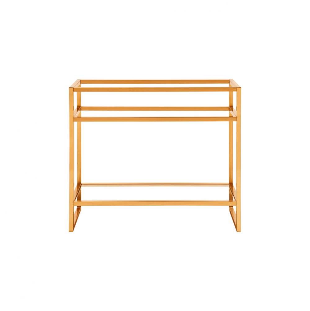 Boston 39.5&apos;&apos; Stainless Steel Sink Console, Radiant Gold