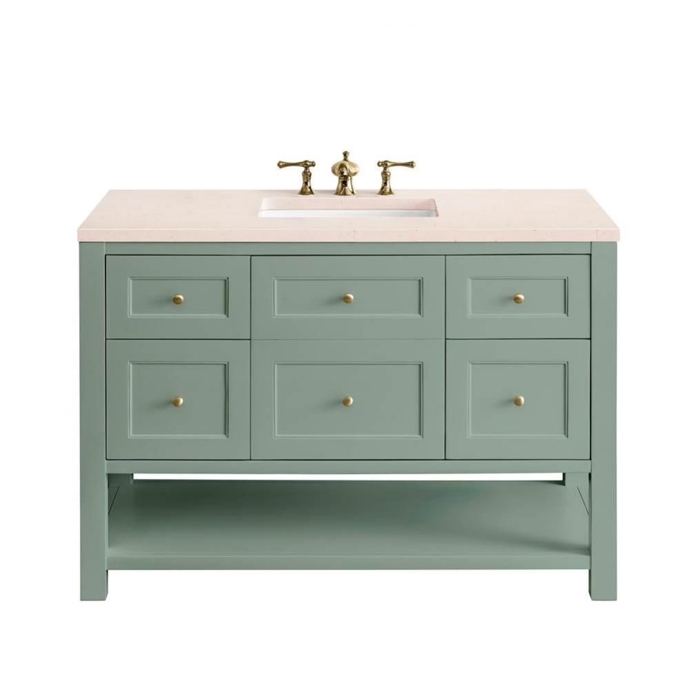 Breckenridge 48&apos;&apos; Single Vanity, Smokey Celadon w/ 3 CM Eternal Marfil Top