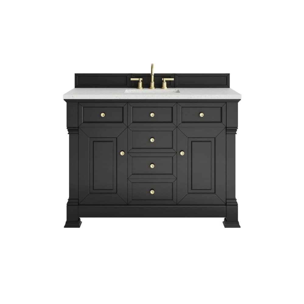 Brookfield 48&apos;&apos; Single Vanity, Black Onyx w/ 3 CM Lime Delight Silestone&#xae; Top