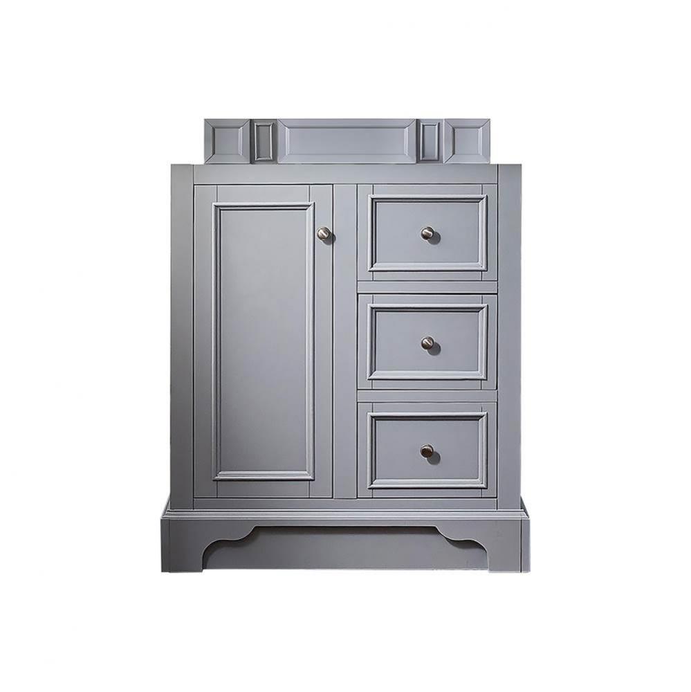 De Soto 30&apos;&apos; Single Vanity Cabinet, Silver Gray