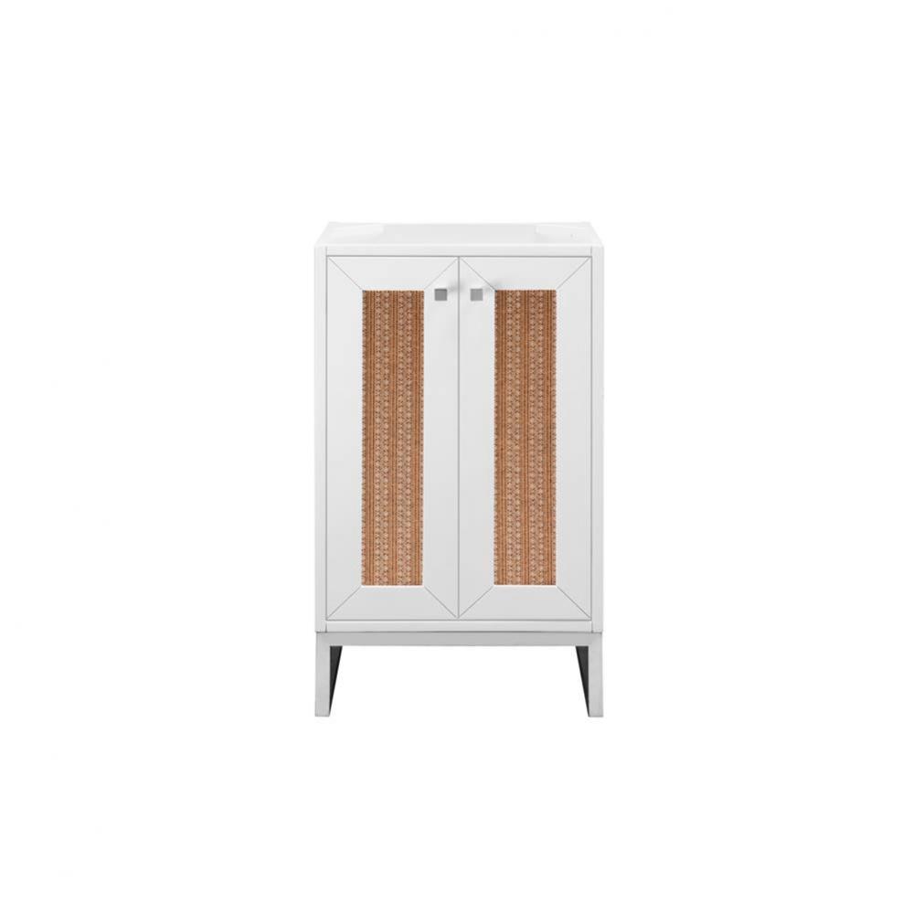 Chianti 20&apos;&apos; Single Vanity Cabinet, Glossy White, Brushed Nickel