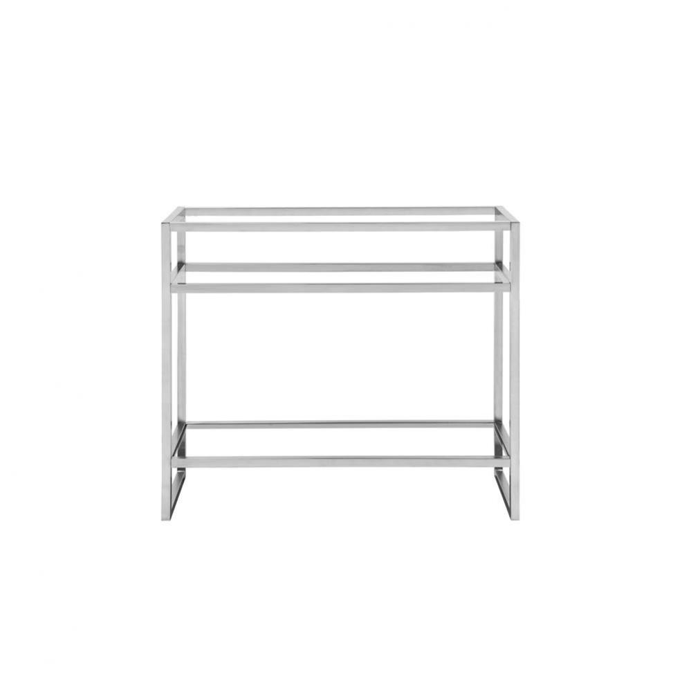 Boston 39.5&apos;&apos; Stainless Steel Sink Console, Brushed Nickel