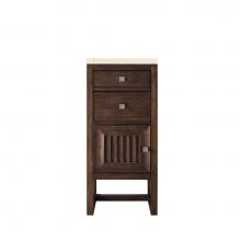 James Martin Vanities E645-B15L-MCA-3EMR - Athens 15'' Cabinet w/ Drawers & Door, Mid Century Acacia w/ 3 CM Eternal Marfil Top