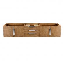 James Martin Vanities 983-V72S-W-LO-N - Columbia 72'' Single Wall Mount Vanity Cabinet, Latte Oak, Brushed Nickel