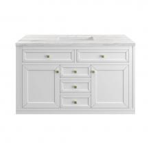 James Martin Vanities 305-V48-GW-3AF - Chicago 48'' Single Vanity, Glossy White w/ 3 CM Arctic Fall Top