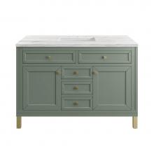 James Martin Vanities 503-V48-SC-3AF - Chicago 48'' Single Vanity, Smokey Celadon, w/ 3 CM Arctic Fall Solid Surface Top