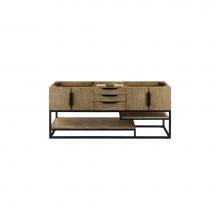 James Martin Vanities 983-V72S-LTO-MB - Columbia 72'' Single Vanity Cabinet, Latte Oak, Matte Black