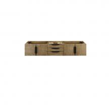 James Martin Vanities 983-V72S-W-LO-B - Columbia 72'' Single Wall Mount Vanity Cabinet, Latte Oak, Matte Black