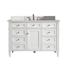 James Martin Vanities 655-V48-BW-3ESR - Brittany 48'' Single Vanity, Bright White w/ 3 CM Eternal Serena Quartz Top