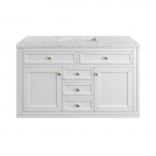 James Martin Vanities 503-V48-GW-3EJP - Chicago 48'' Single Vanity, Glossy White, w/ 3 CM Eternal Jasmine Pearl Silestone®
