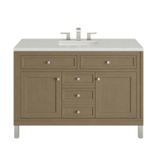 James Martin Vanities 503-V48-WLW-3LDL - Chicago 48'' Single Vanity, Walnut Whisper, w/ 3 CM Lime Delight Silestone® Top