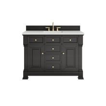 James Martin Vanities 547-V48-BKO-3LDL - Brookfield 48'' Single Vanity, Black Onyx w/ 3 CM Lime Delight Silestone® Top