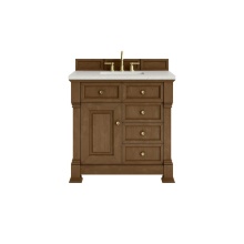 James Martin Vanities 547-V36-HNO-3LDL - Brookfield 36'' Single Vanity, Honey Oak w/ 3 CM Lime Delight Silestone® Top