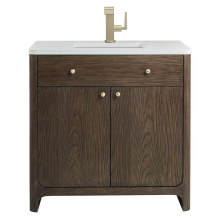 James Martin Vanities D125-V36-SBL-3WZ - Gracyn 36'' Single Vanity, Sable, w/ 3 CM White Zeus Quartz Top