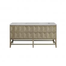 James Martin Vanities D100-V72-PBO-3ESR - Emmeline 72'' Double Vanity, Pebble Oak w/ 3 CM Eternal Serena Top