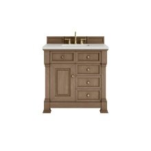 James Martin Vanities 547-V36-PCN-3LDL - Brookfield 36'' Single Vanity, Pecan w/ 3 CM Lime Delight Silestone® Top