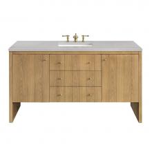 James Martin Vanities 435-V60S-LNO-3ESR - Hudson 60'' Single Vanity, Light Natural Oak w/ 3 CM Eternal Serena Top