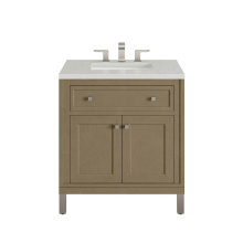 James Martin Vanities 503-V30-WLW-3LDL - Chicago 30'' Single Vanity, Walnut Whisper, w/ 3 CM Lime Delight Silestone® Top