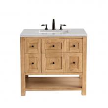 James Martin Vanities 330-V36-LNO-3ESR - Breckenridge 36'' Single Vanity, Light Natural Oak w/ 3 CM Eternal Serena Top