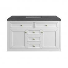 James Martin Vanities 503-V48-GW-3CSP - Chicago 48'' Single Vanity, Glossy White, w/ 3 CM Charcoal Soapstone Silestone® Top