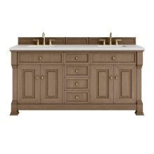 James Martin Vanities 547-V72-PCN-3LDL - Brookfield 72'' Double Vanity, Pecan w/ 3 CM Lime Delight Silestone® Top