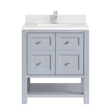 James Martin Vanities 330-V30-SRB-1WZ - Breckenridge 30'' Single Vanity, Serenity Blue, w/ Single Hole 3 CM White Zeus Quartz To