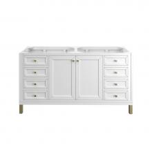James Martin Vanities 503-V60D-GW - Chicago 60'' Double Vanity, Glossy White
