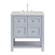 James Martin Vanities 330-V30-SRB-3LDL - Breckenridge 30'' Single Vanity, Serenity Blue, w/ 3 CM Lime Delight Quartz Top
