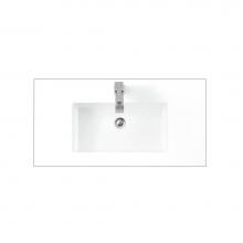 James Martin Vanities SWB-S35.4-GW - 35.4'' Single Sink Top, Glossy White