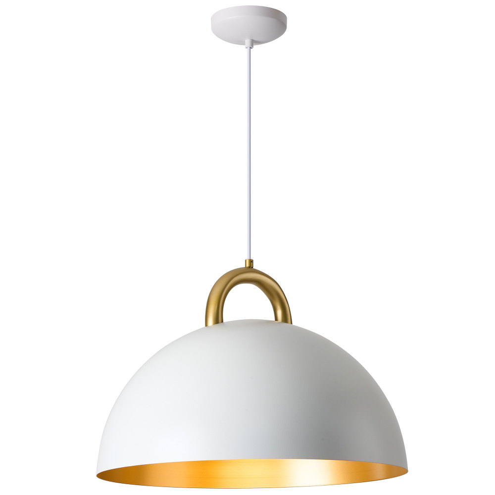 Pantheon - 1-Light Pendant - 19.5&#34; - Gold/White