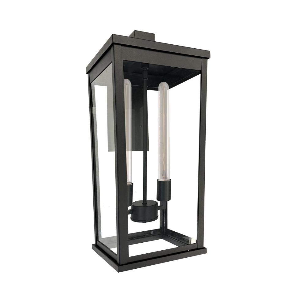 Elmgrove - 2-Light Outdoor Wall Light - 10&#34; - Black