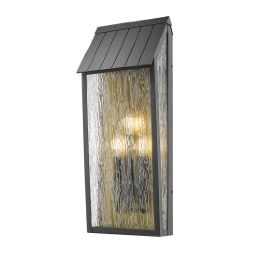 Point 2 Light 13.5&#34; Outdoor Wall Sconce, Black and Brass