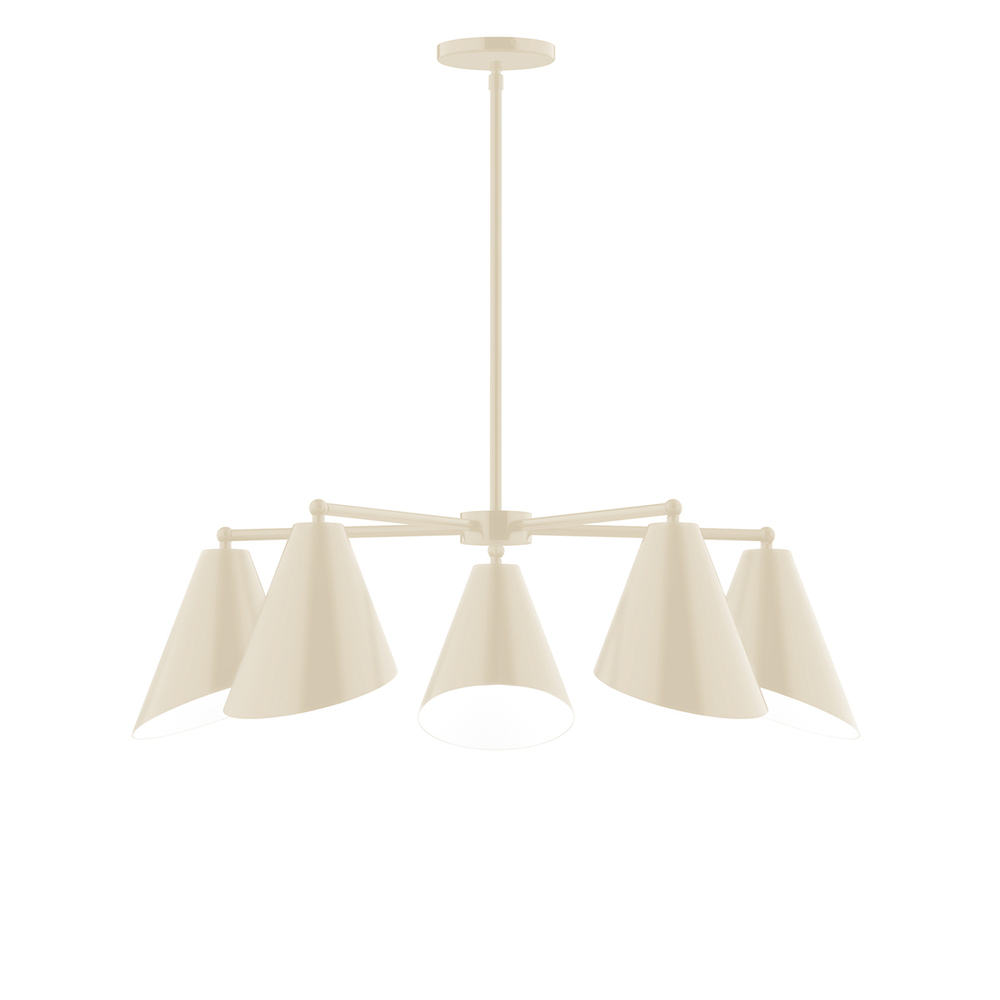 5-Light Jasmine Chandelier, Cream