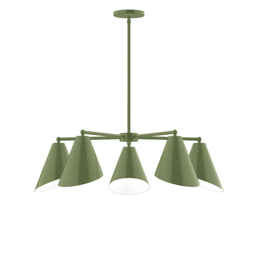 5-Light Jasmine Chandelier, Fern Green