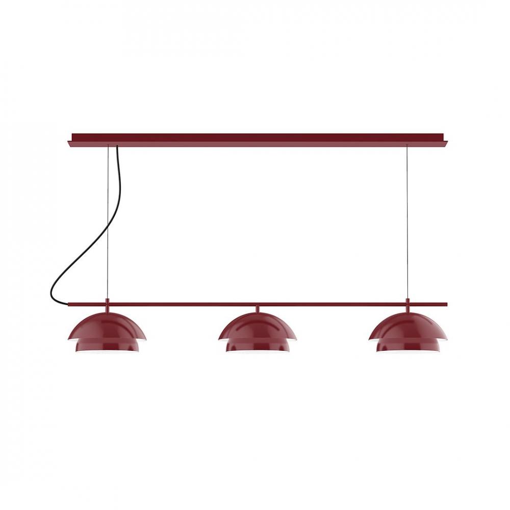 5-Light Flare Chandelier, Light Blue