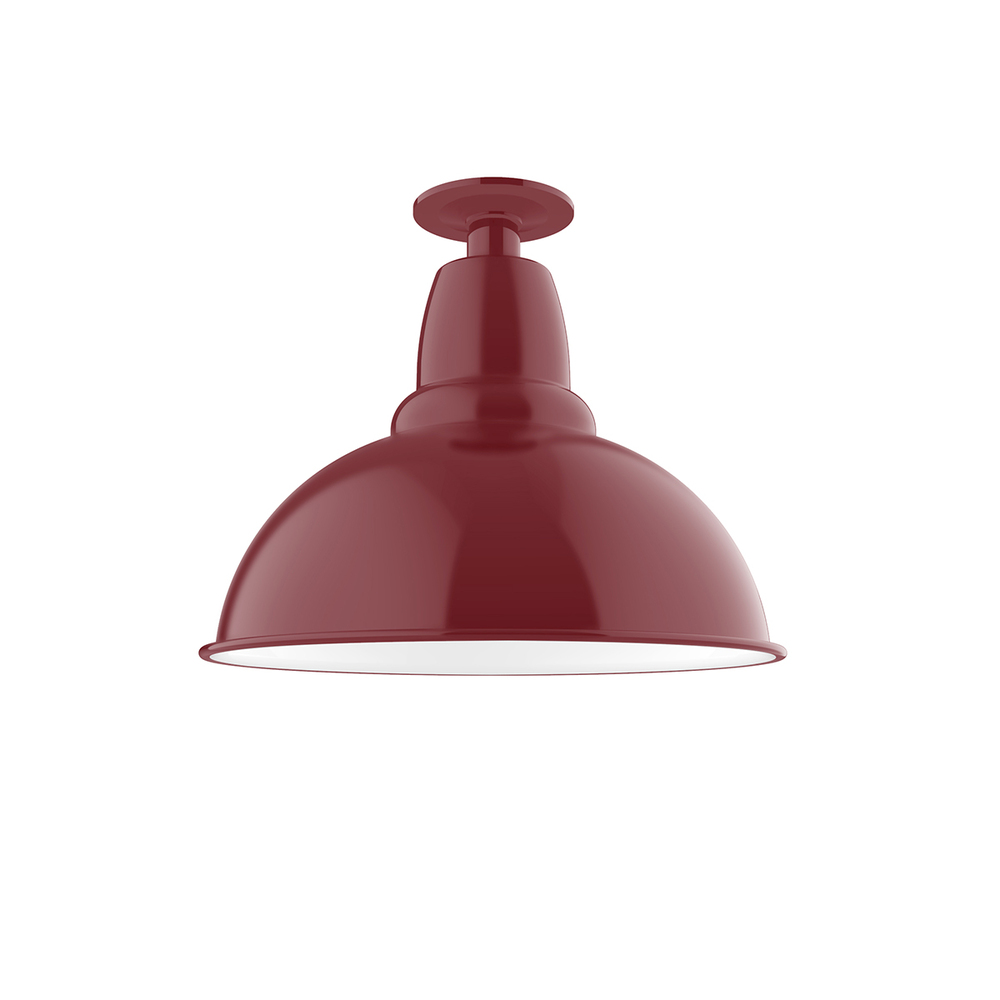 14&#34; Cafe Flush Mount Light in Barn Red