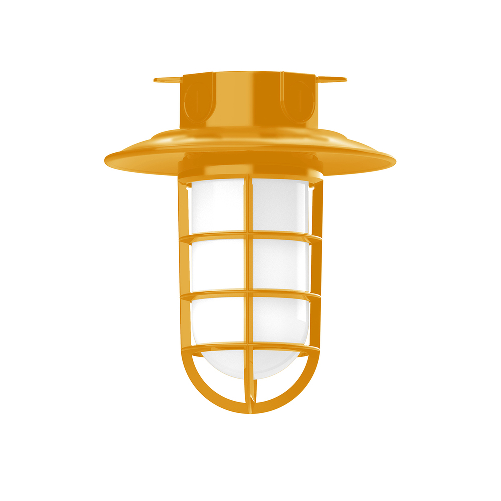 8 1/4&#34; Vaportite flush mount ceiling light, Bright Yellow