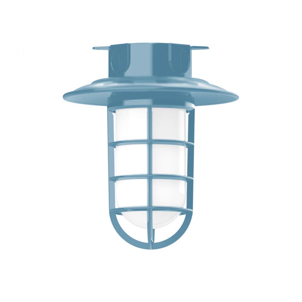 8 1/4&#34; Vaportite flush mount ceiling light, Light Blue