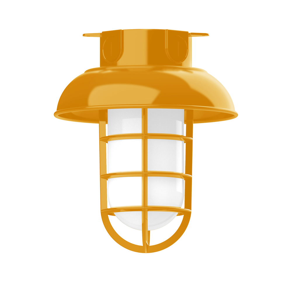 8&#34; Vaportite flush mount ceiling light, Bright Yellow