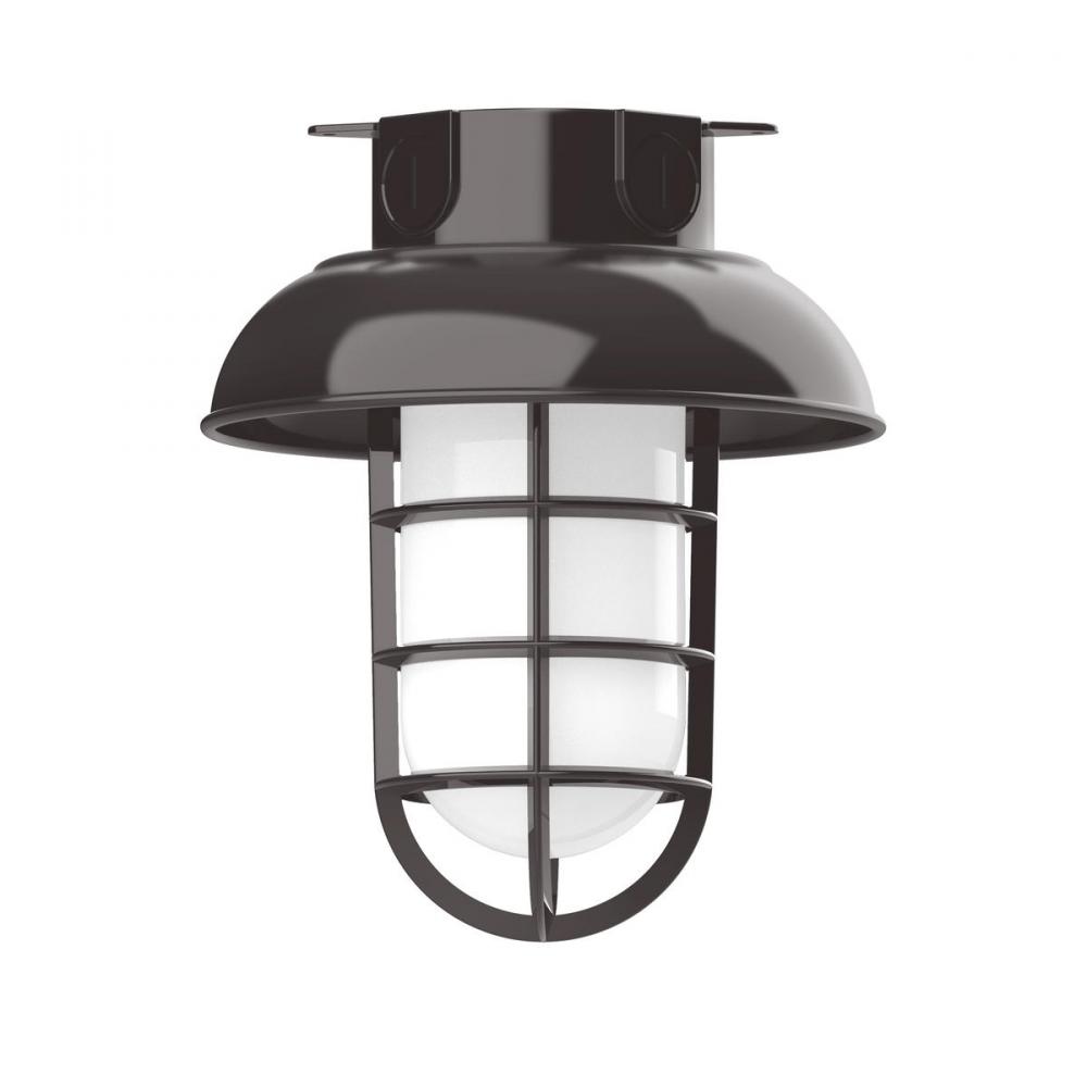 8&#34; Vaportite flush mount ceiling light, Architectural Bronze