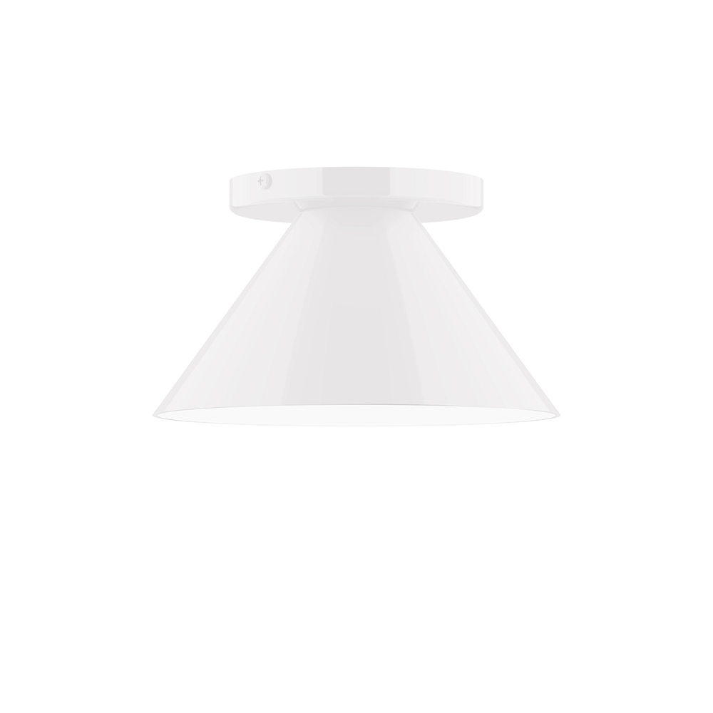 8&#34; Pinnacle Flush Mount, White
